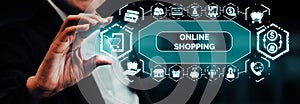 Shopping online and Internet money technology uds