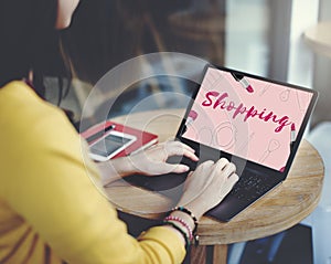 Shopping Online Shopaholics E-Commerce E-Shopping Concept