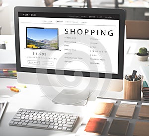 Shopping Online Shopaholics E-Commerce E-Shopping Concept