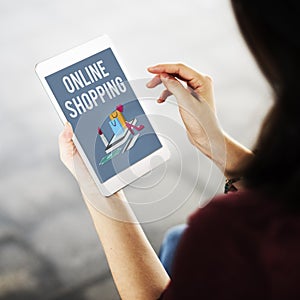 Shopping Online Shopaholics E-Commerce E-Shopping Concept