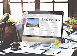 Shopping Online Shopaholics E-Commerce E-Shopping Concept