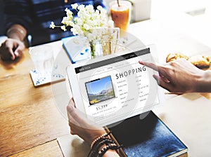 Shopping Online Shopaholics E-Commerce E-Shopping Concept