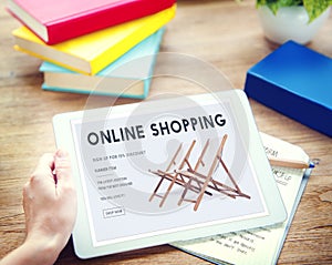 Shopping Online Shopaholics E-Commerce E-Shopping Concept