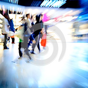 Shopping people crowd