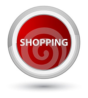 Shopping prime red round button