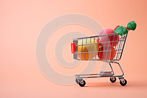 Shopping purchase commerce sale supermarket retail cart buy concept store