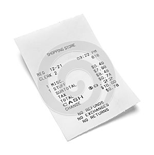 Shopping Receipt