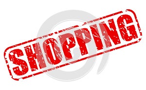 Shopping red stamp text