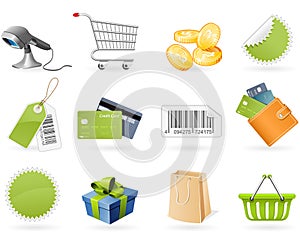 Shopping and retail icons