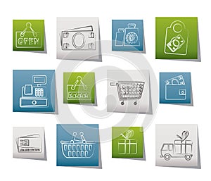 Shopping and retail icons