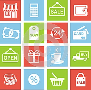 Shopping retail icons