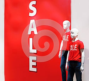 Shopping sale red background store holiday shopper