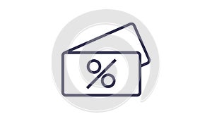 Shopping set icon for web design. E commerce. Discount coupon. Business icon. Price tag. Motion graphics.