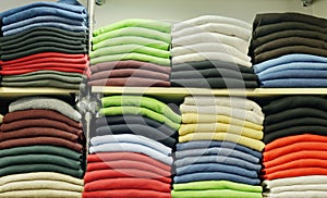 Shopping shelfs with cloth