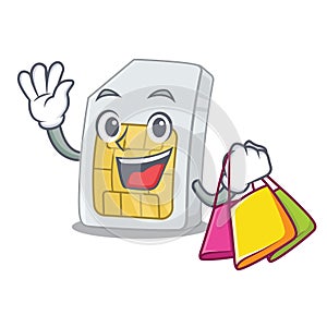 Shopping simcard in the a character shape
