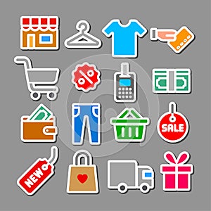 Shopping stickers