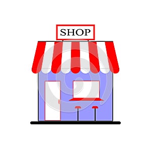 Shopping store icon. Shop illustration background and textures