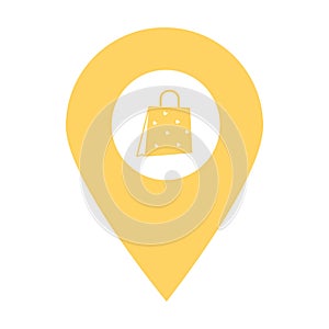 Shopping store location map pin icon. Element of map point for mobile concept and web apps. Icon for website design and developmen