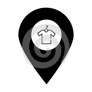 Shopping store location map pin icon. Element of map point for mobile concept and web apps. Icon for website design and developmen