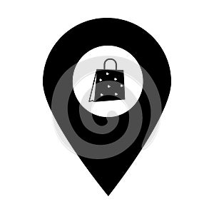 Shopping store location map pin icon. Element of map point for mobile concept and web apps. Icon for website design and developmen