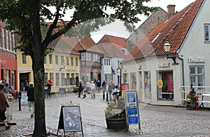 Shopping Street Ribe town centre, Denmark