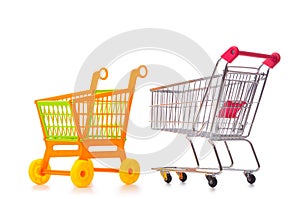 Shopping supermarket trolley