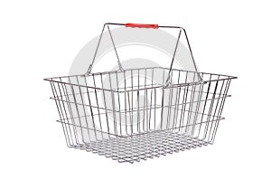 Shopping supermarket trolley isolated