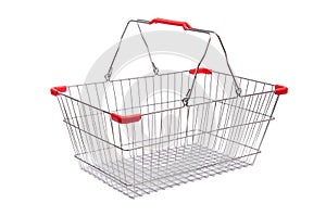 Shopping supermarket trolley isolated