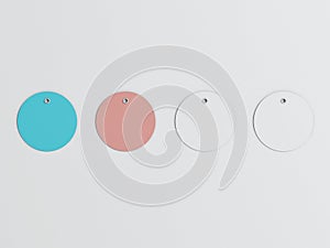 Shopping tags mockup set template