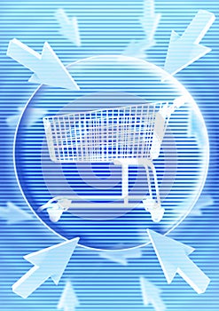 Shopping Trolley With Graphic Effect