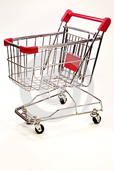 Shopping trolley on white background 10