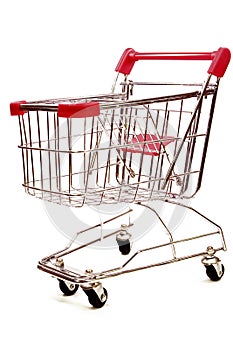 Shopping trolley on white background 4