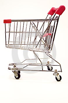 Shopping trolley on white background 7