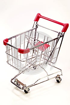 Shopping trolley on white background 8