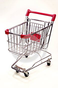 Shopping trolley on white background 9