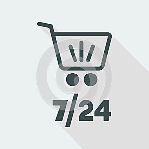 7/24 shopping - Vector web icon