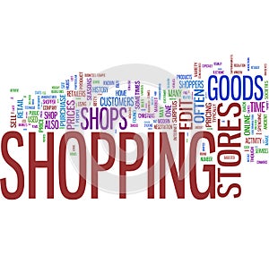 Shopping word collage