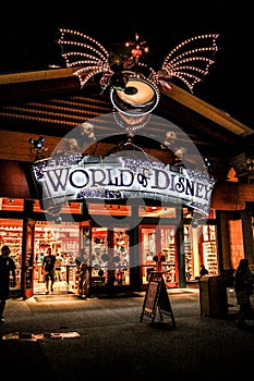 Shopping at World of Disney in Downtown Disney.