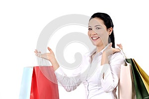 Shopping young woman