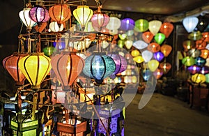 Chinese lanterns in hoi-an, vietnam photo