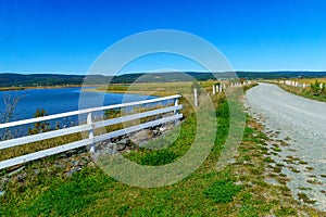 Shore and countryside in Hopewell Hill, New Brunswick