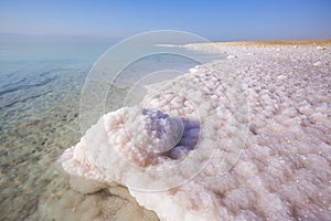 Shore of the Dead Sea. Jordan landscape