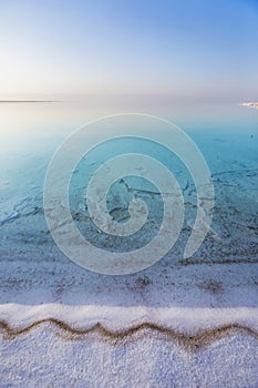 Shore of the Dead Sea. Jordan landscape