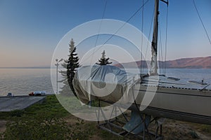 The shore of the high lake of Sevan