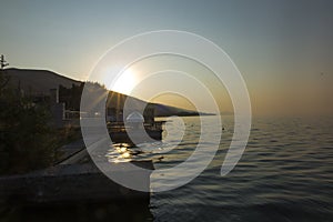 The shore of the high lake of Sevan
