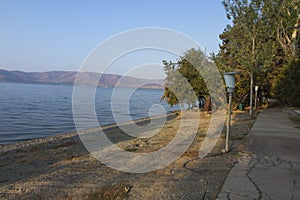 The shore of the high lake of Sevan
