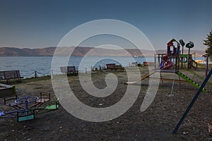 The shore of the high lake of Sevan