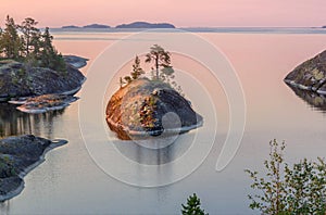 The shore of lake Ladoga photo