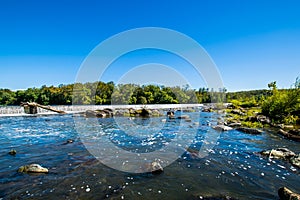 Shore Line of Great Falls Park, Virginia Side Summer time