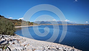 Shore of Liptovska Mara and Rohace hills